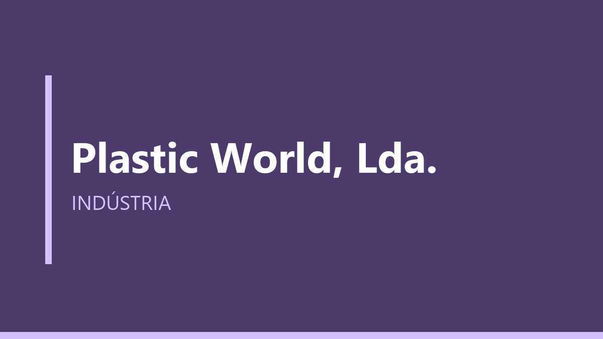 Plastic World, Lda.