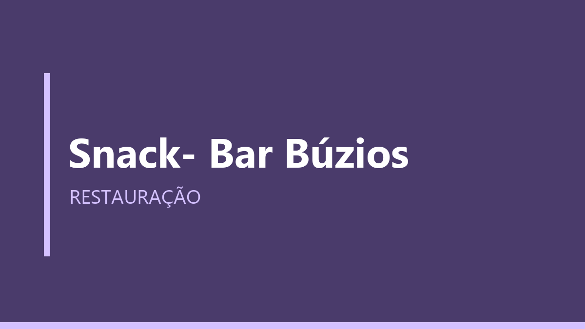 Snack- Bar Búzios