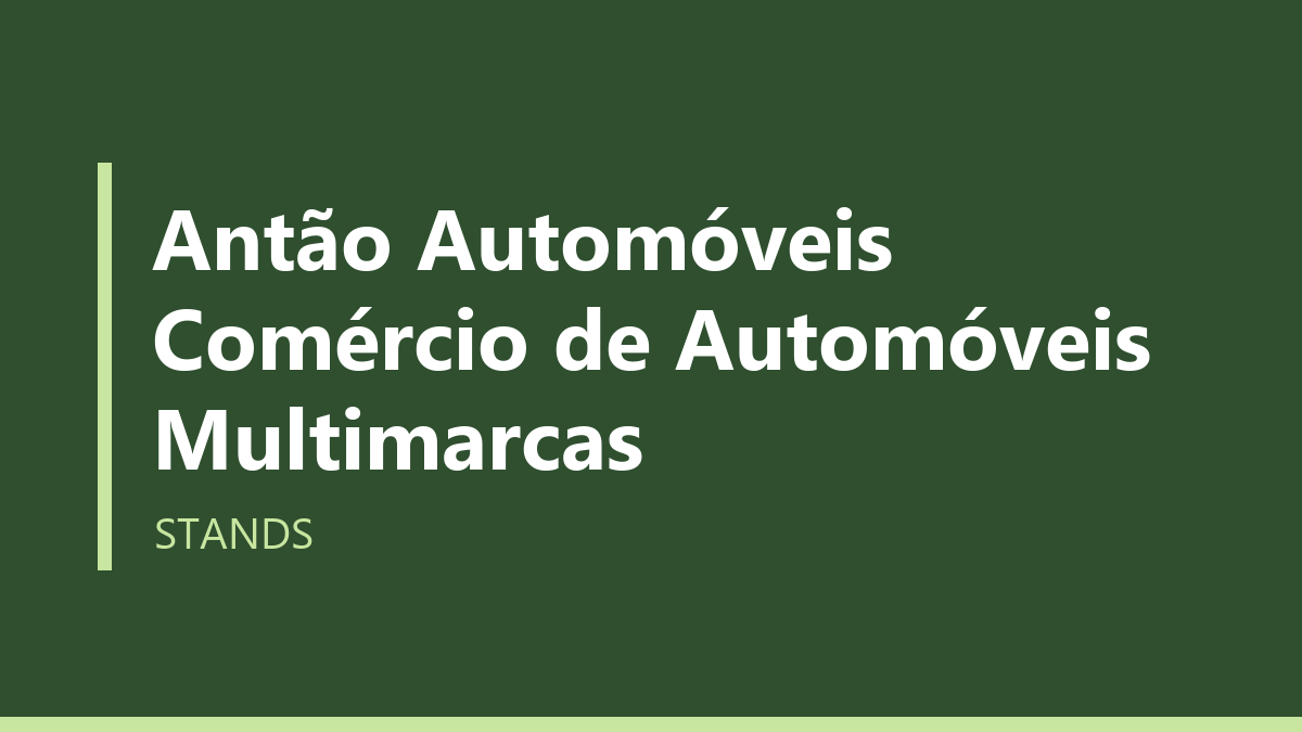 Antão Automóveis Comércio de Automóveis Multimarcas