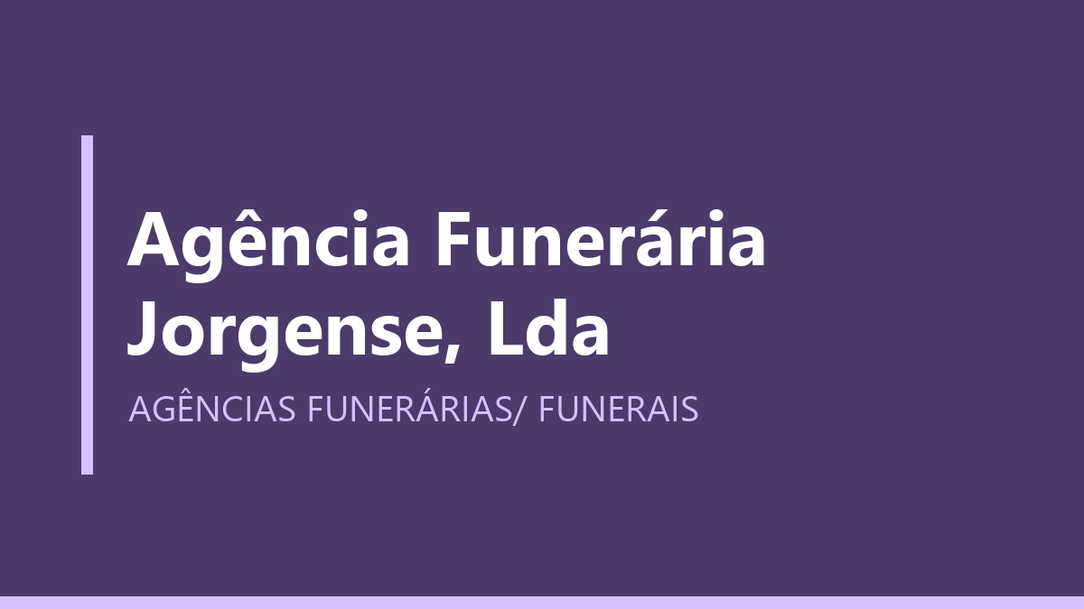 Agência Funerária Jorgense, Lda
