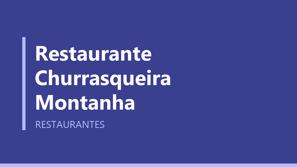 Restaurante Churrasqueira Montanha
