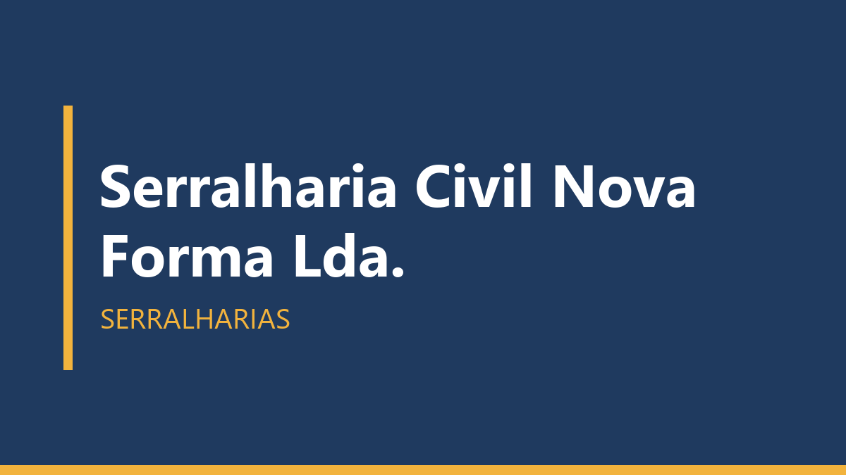 Serralharia Civil Nova Forma Lda.