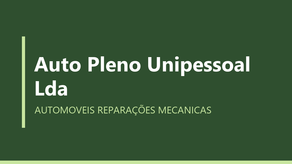 Auto Pleno Unipessoal Lda