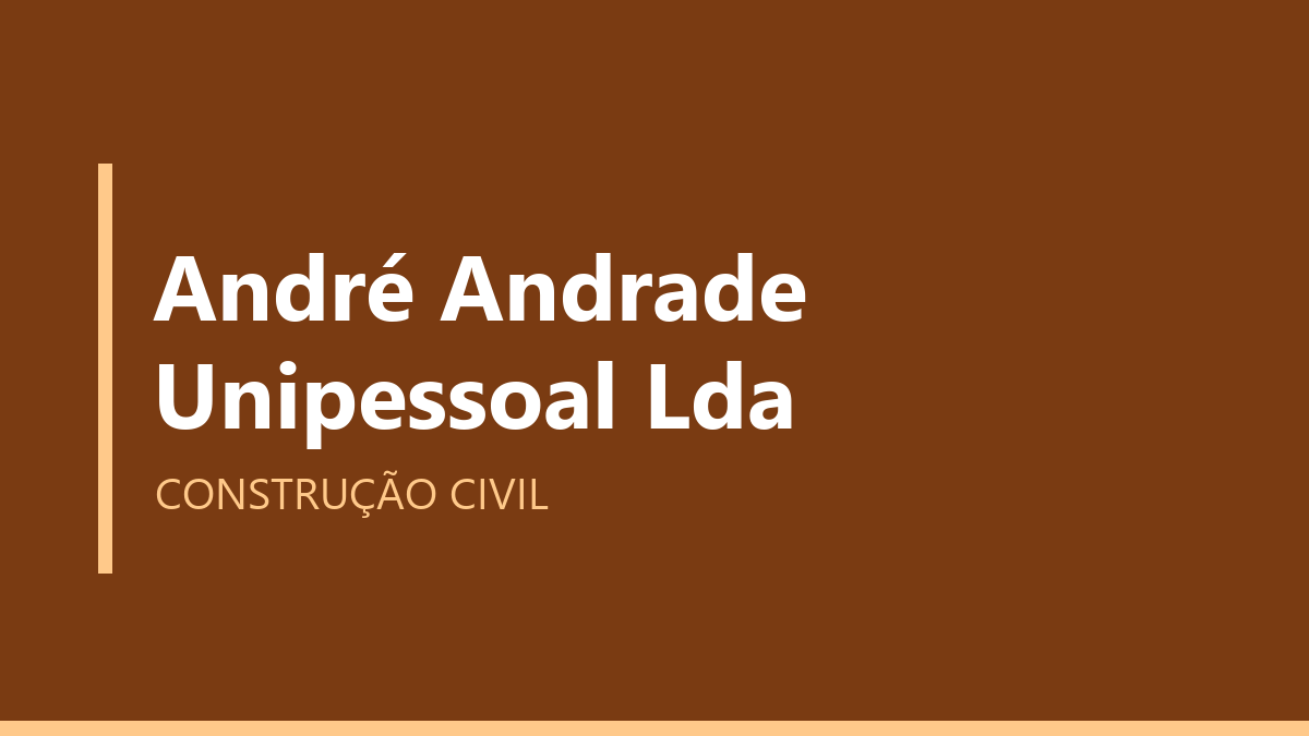 André Andrade Unipessoal Lda